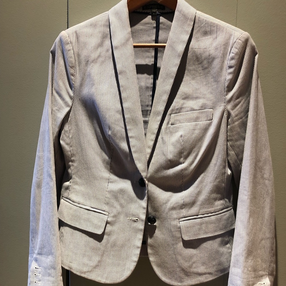 Express Textured Print Blazer